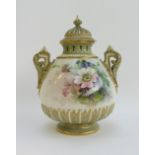 A Royal Worcester two-handled pot pourri