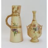 A Royal Worcester claret jug, circa 1900