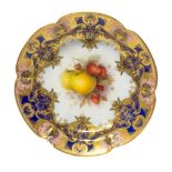A Royal Worcester lobed circular dish by