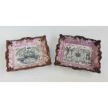 Two Sunderland lustre plaques, 19th cent