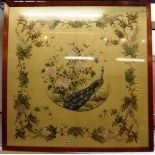 A large Chinese silk embroidery, late 19