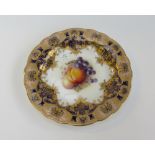 A set of 8 Royal Worcester fruit painted