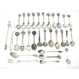 A silver preserve spoon, Birmingham 1908, five further items of silver flatware, combined weight 84