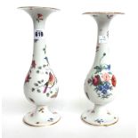 A near pair of Berlin (K.P.M outside decorated) vases, the porcelain early 19th century, the