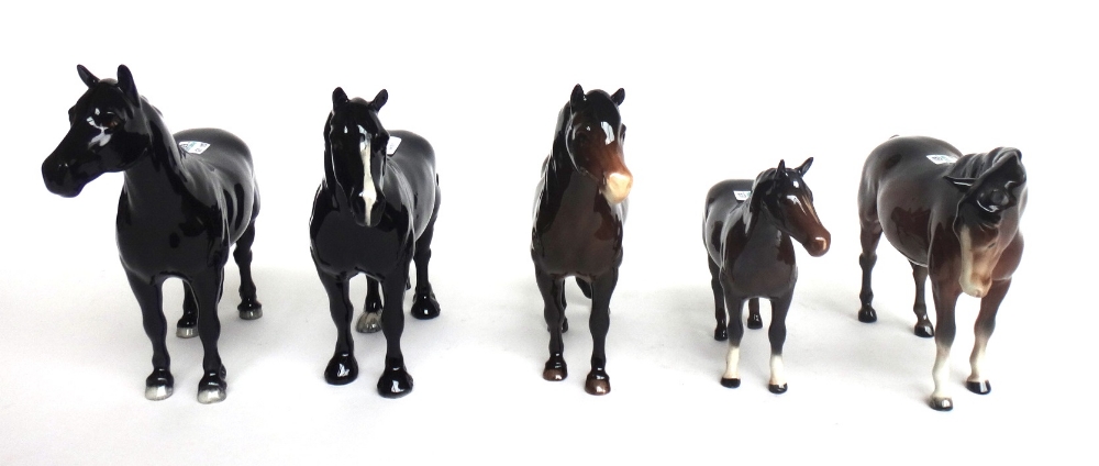 A Beswick Dales pony 'Maisie' No.1671, a Beswick Fell pony 'Dene Dauntless' No. - Image 2 of 3