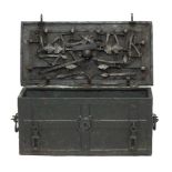 A 17th century iron bound Armada trunk,