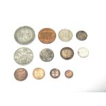 A George V four coin Maundy set 1916, (the box lacking), a Victoria old head sixpence 1901 and