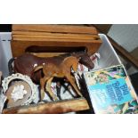 A large quantity of assorted models of animals, wooden, ceramic and sundry.