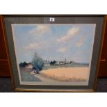 Marcel Dyf, Landscape, reproduction print, signed.