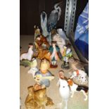 A quantity of assorted ceramic figures, including Copenhagen, Carl Enns and sundry.