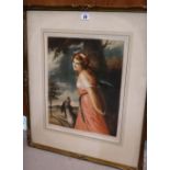 Sydney E.Wilson, portrait of ladies, including works after Romney, colour mezzotints, signed in