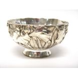 A Chinese silver bowl, circa 1920, circular,