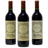 Three bottles of Chateau Gazin Pomerol, 1990 (3).