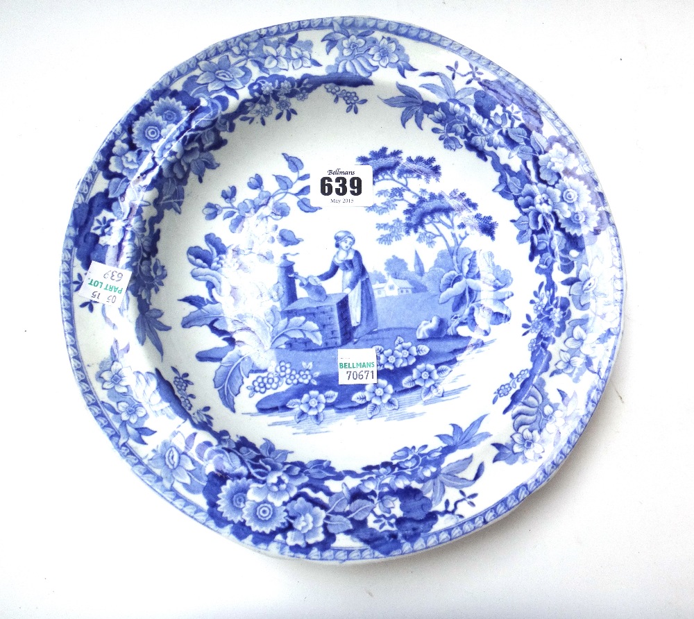 A group of Staffordshire blue and white printed earthenware, 19th century,