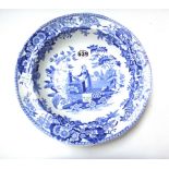A group of Staffordshire blue and white printed earthenware, 19th century,