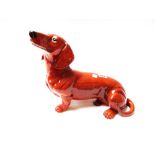 A large Beswick dachshund, black printed mark, 27cm high.