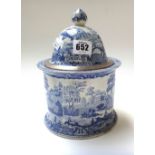 A group of Staffordshire blue and white earthenware, 19th century,