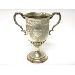 A Victorian silver trophy cup, London 1870 maker E.C.