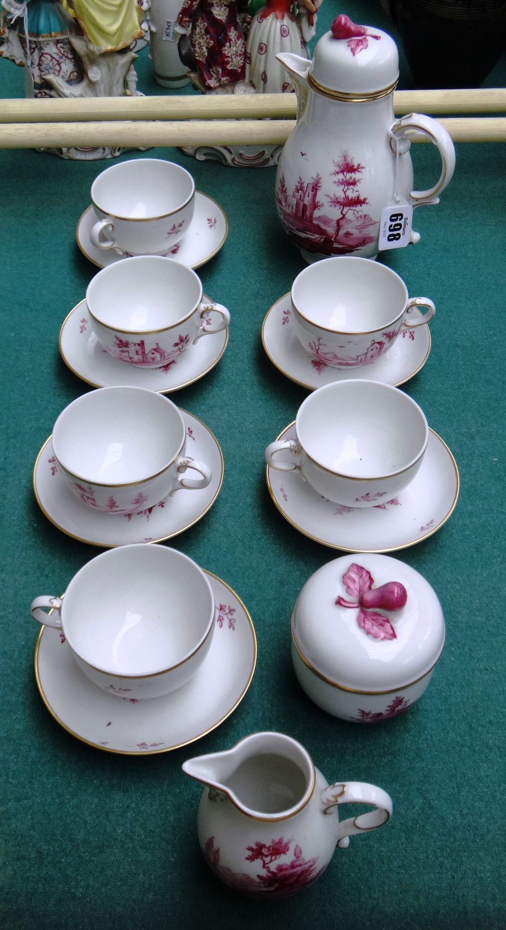 A Hochst porcelain six piece coffee service, 20th century, - Image 4 of 4