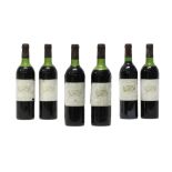 Five bottles of Chateau Margaux 1975, premier grand cru classe,