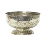 A silver rose bowl, London 1892, maker George Lambert, the tapered circular bowl,