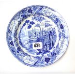 A group of Staffordshire blue and white printed earthenware, 19th century,