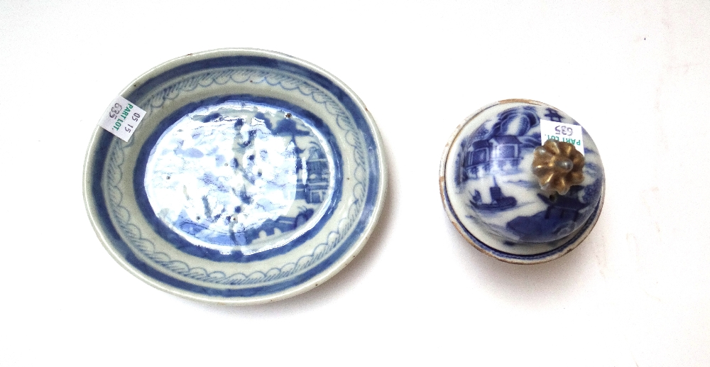 A group of European and Oriental blue and white ceramics, late 18th/19th century, - Image 2 of 3