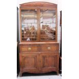 A George III mahogany secretaire bookcase,