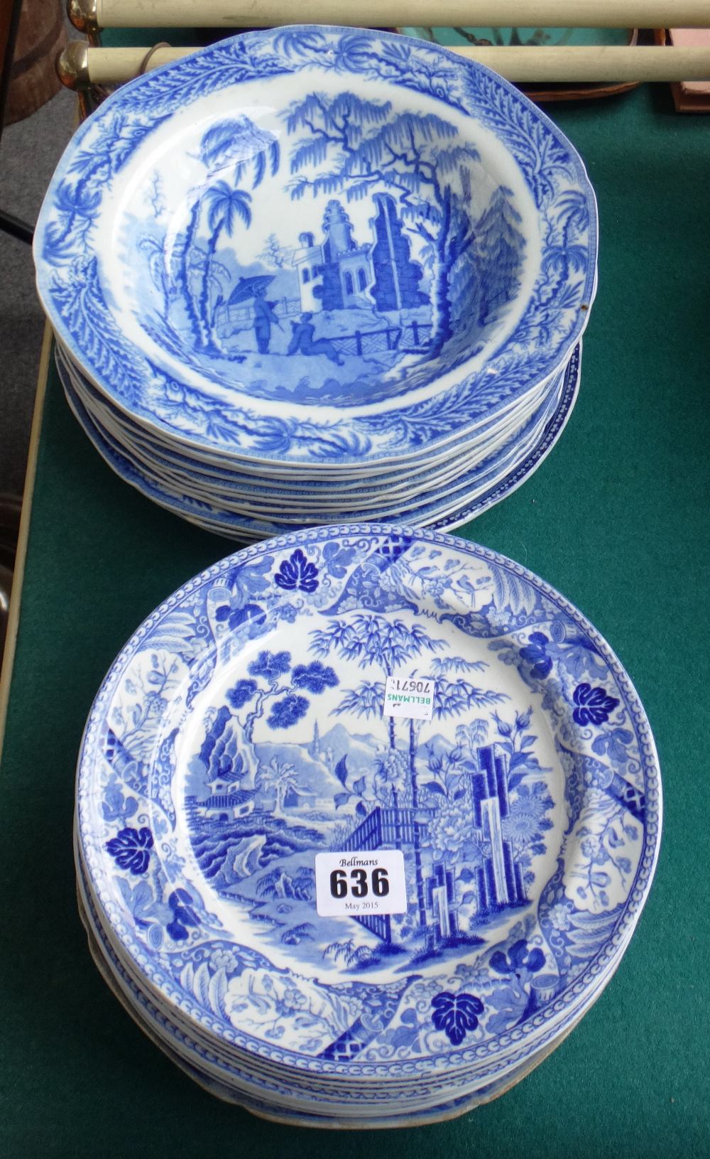A group of Staffordshire blue and white printed earthenware, 19th century, - Image 2 of 2