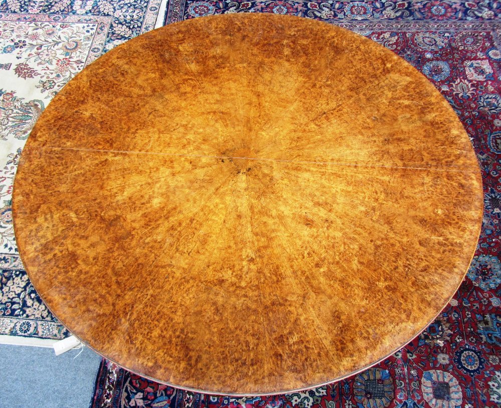 A large Victorian pollard oak extending dining table,