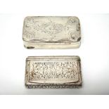 A French rectangular hinge lidded snuff box,