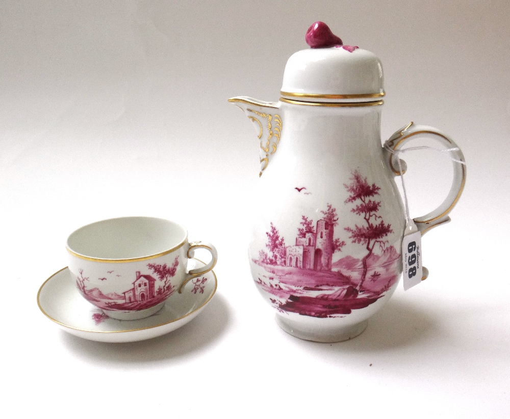 A Hochst porcelain six piece coffee service, 20th century, - Image 3 of 4