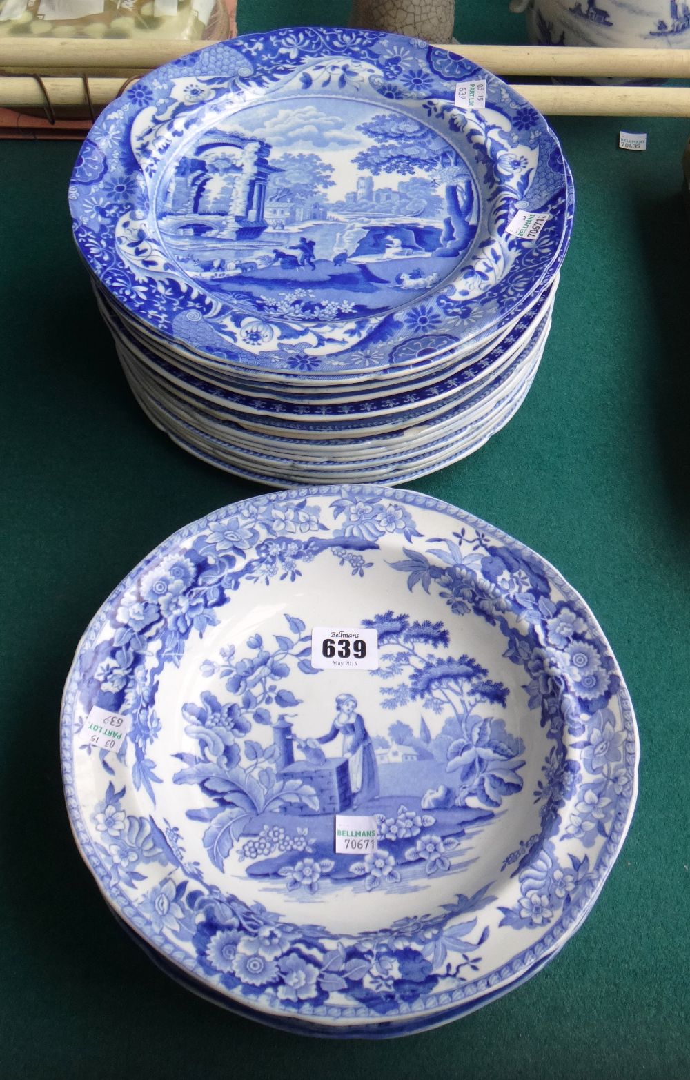 A group of Staffordshire blue and white printed earthenware, 19th century, - Image 2 of 2