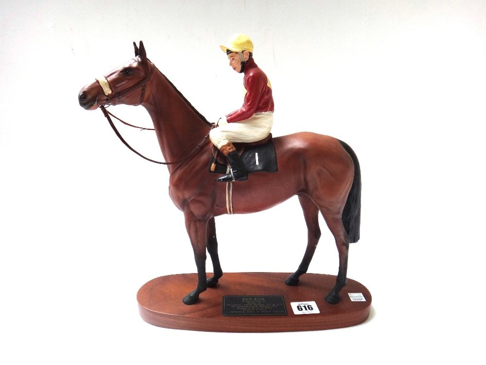 A Beswick horse 'Red Rum' 'Brian Fletcher Up,