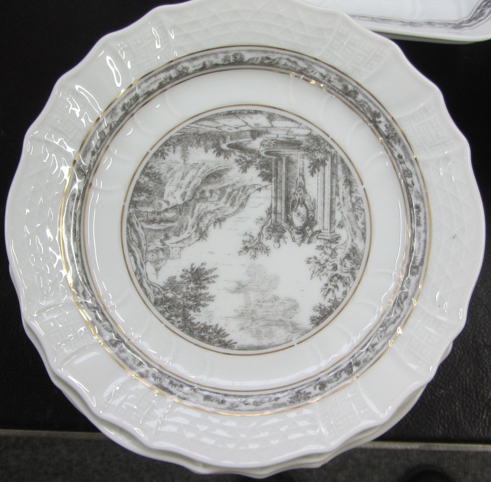 A Hutschenreuther porcelain part dinner, tea and coffee service decorated in the 'Campagna' pattern, - Image 7 of 7