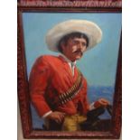 ** Jennings (20th century), Mexican horseman, oil on canvas laid on board, signed and dated '63,