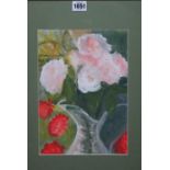 Helen Roeder (1909-1999), Still life, roses, gouache, signed, 28cm x 19.5cm.