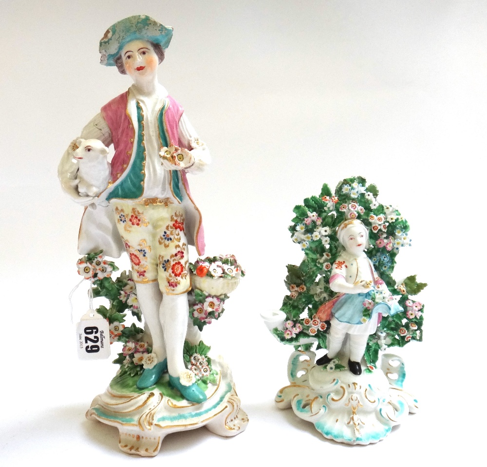 Two Derby porcelain figures, circa 1770,