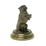 A French gilt bronze novelty inkwell, 19th century,