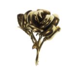 A French gold brooch designed as a flower spray, detailed depose, weight 25 gms.