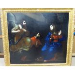 Follower of Nicholas Mignard, The Aunnunciation with Saint Charles Borromeo, oil on canvas,