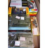A quantity of vintage die-cast vehicles including; two Dinky scorpion tanks, bubble packed,