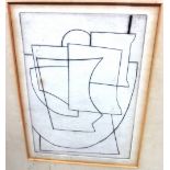 Ben Nicholson (1894-1982), Jug and two mugs, drypoint etching, signed and dated 1948, 17.5cm x 12.