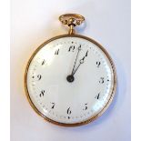 A gentleman's gold cased plunge repeating openfaced pocket watch,