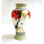 A Royal Staffordshire, Clarice Cliff baluster vase, Mai Ping shape,