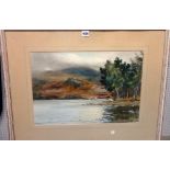 Wycliffe Egginton (1875-1951), Loch an Eilein, watercolour, signed, 35cm x 52cm.