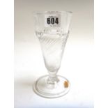 An 18th century dwarf ale glass,