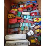 A quantity of vintage die-cast vehicles, mainly post-war Dinky, and others,