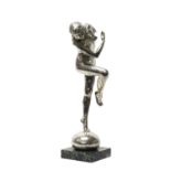 An Italian silvered bronze figure of a dancer, after Fausta-Vittoria Mengarini (1893-1952),