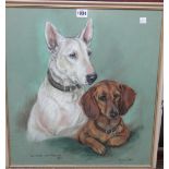 Marjorie Cox (1915-2003), Linda and Heidi, Pastel, signed, inscribed and dated 1970, 50cm x 46cm.